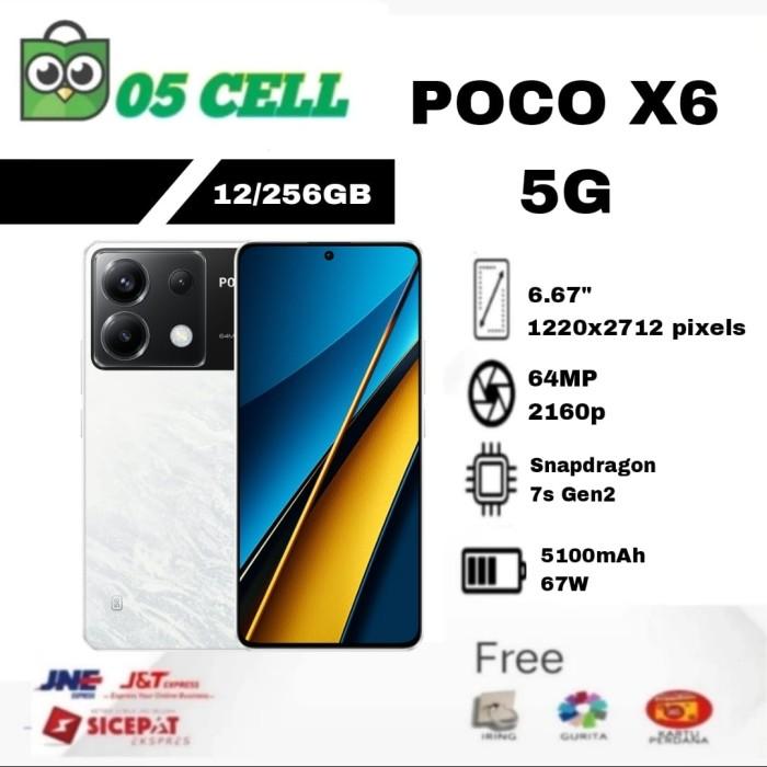 Gambar XIAOMI POCO X6 5G 12/256GB RAM 12GB INTERNAL 256GB GARANSI RESMI - Putih dari 05Cell undefined Tokopedia