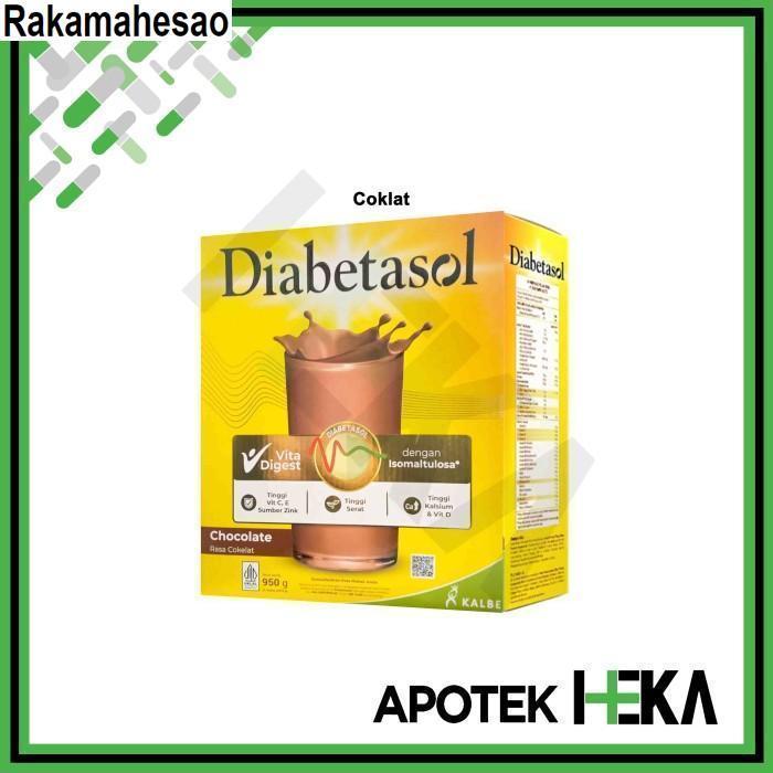 Gambar Diabetasol 950 g - Susu Nutrisi Khusus Diabetes ORIGINAL - Coklat dari Rakamahesao undefined Tokopedia