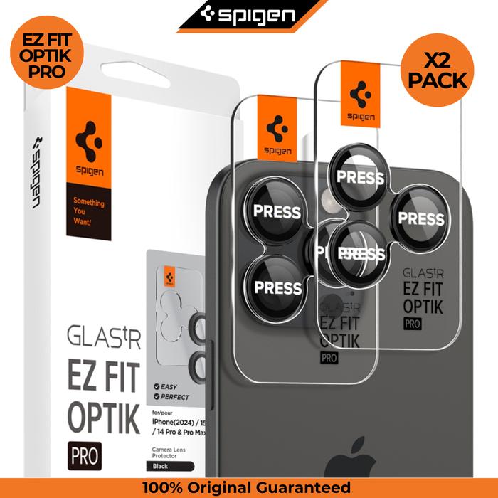 Gambar Lens Protector iPhone 16 Pro Max/16 Pro Spigen Glas tR EZ FIT Optik Pro Tempered Glass Camera Ring Anti Gores Kamera Guard - Black dari Xperience Store undefined Tokopedia