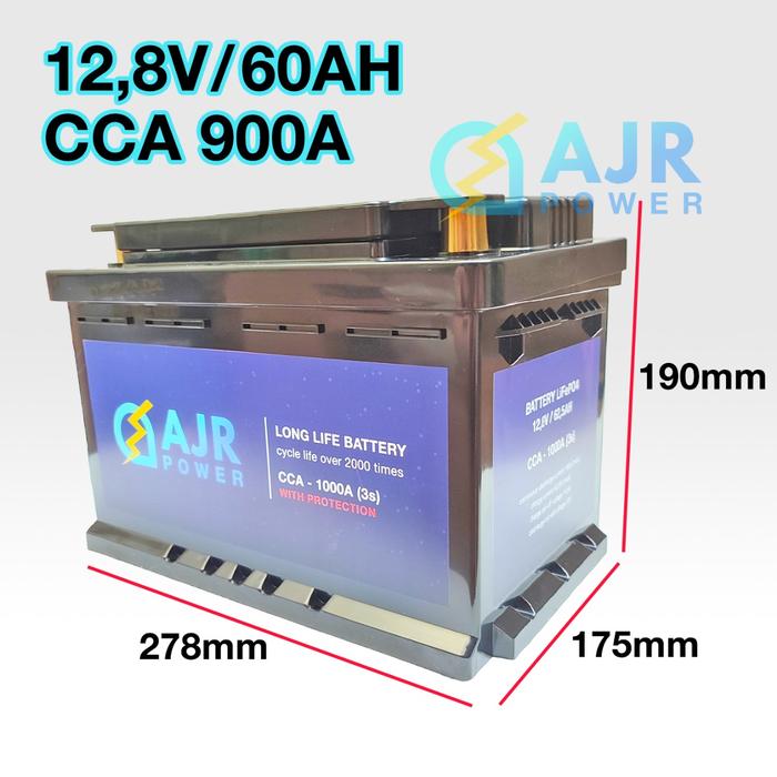 Jual ACCU AKI LITHIUM BATTERY BATERAI LiFePo4 MOBIL AJR POWER DIN84 ...
