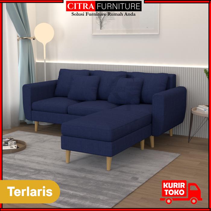 Gambar Sofa Minimalis L Putus Retro Scandinavian - Ryuji series - MYSTIC dari Citra furniture undefined Tokopedia
