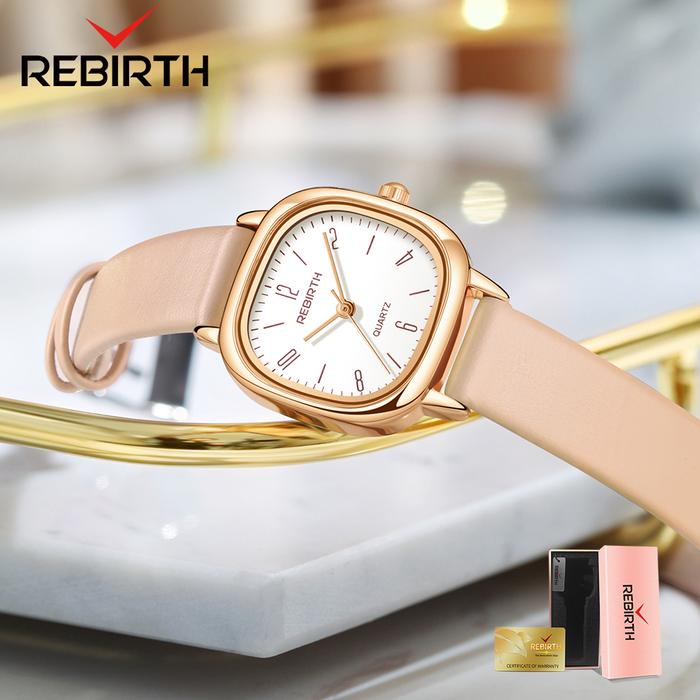Gambar REBIRTH Jam Tangan Wanita Kasual Tali Kulit Modern Terbaru Original - Khaki dari Rebirth Jam Tangan undefined Tokopedia
