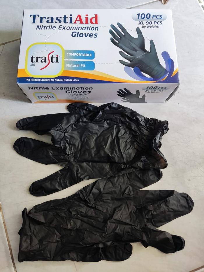 Exam Gloves Black Gloves Rubber Jual NITRILE BLACK GLOVES GLOVEO