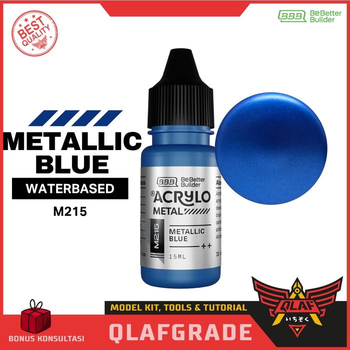 Gambar ACRYLO METALLIC BLUE M215 cat gundam hand brush airbrush model kit dari Wahkhilaf undefined Tokopedia