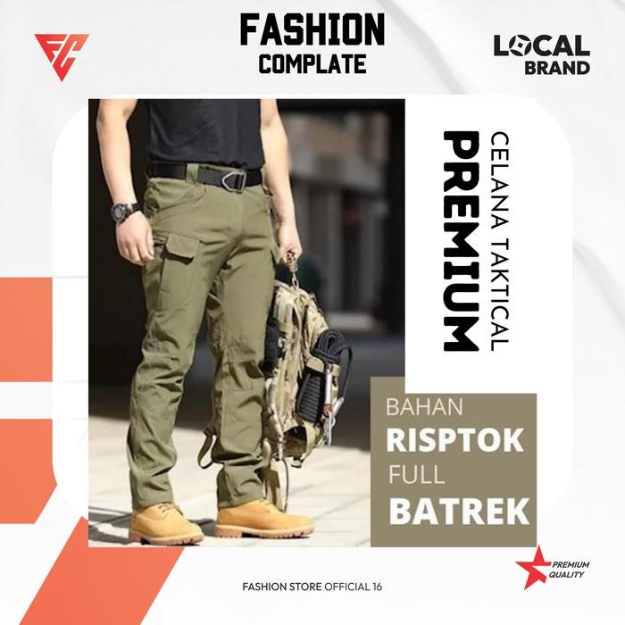 Celana Cargo Waterproof Tactical Panjang Pria PDL TNI Lapangan Outdoor  Army, 32