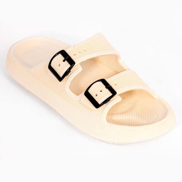 Gambar MICA - Mary Sandal Selop Double Straps Wanita Free Shoe Bag EVA Kekinian Strap Adjustable Non Slip - Cream, 40 dari mica official store undefined Tokopedia