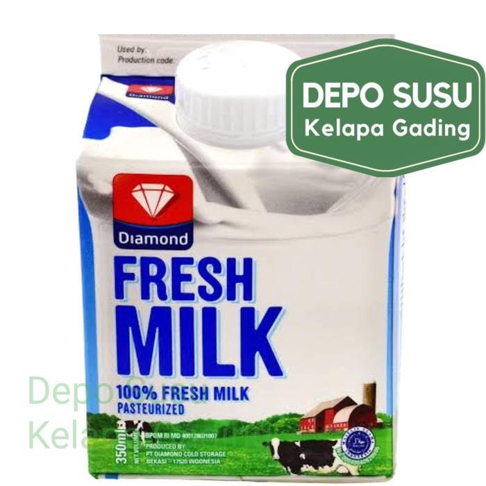Gambar Diamond Fresh Milk 350ml X 12 pcs | Susu Segar Freshmilk Pasteurisasi Plain Chocolate Coklat Strawberry Stroberi 350 ml perdus karton - Chocolate dari Depo Susu Kelapa Gading undefined Tokopedia