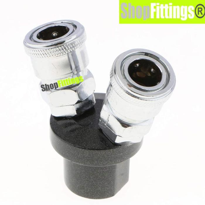 Gambar Kopler Kupler Cupler Copler Cabang 2 Air Quick Coupler 2 Way ¼" SMV 2 - Black / Hitam dari MASS MBS undefined Tokopedia