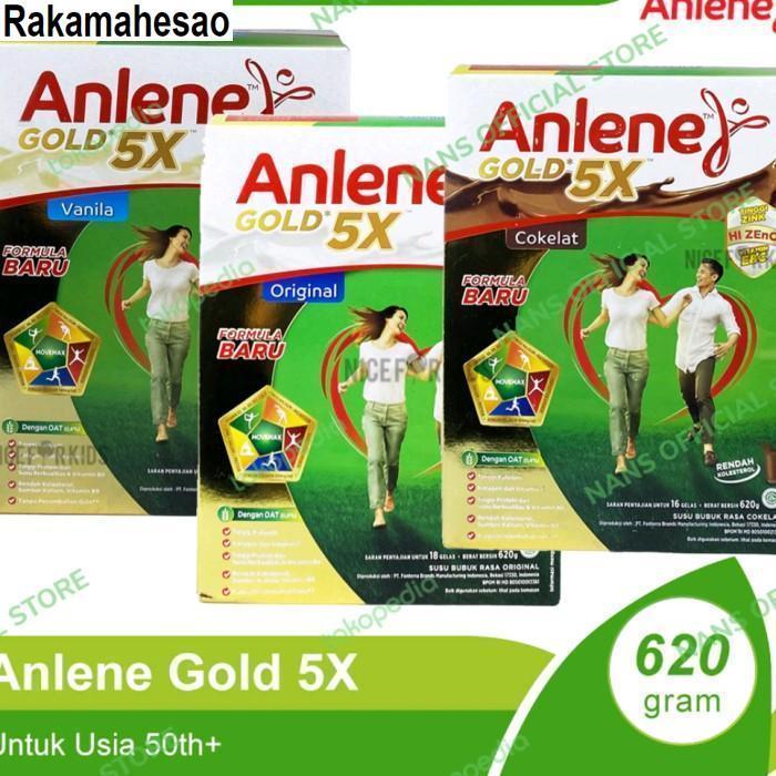 Gambar Anlene Gold 5x Susu Bubuk Dewasa 620gr Original / Coklat / Vanila ORIGINAL - Original dari Rakamahesao undefined Tokopedia
