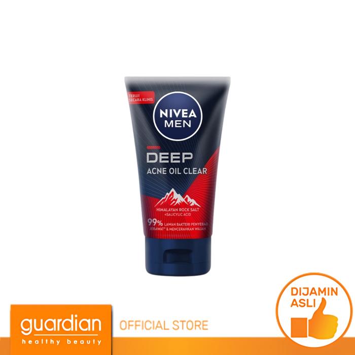 Gambar Nivea Men Deep Acne Attack Scrub Mud Foam 100 ML dari Guardian Official Store undefined Tokopedia