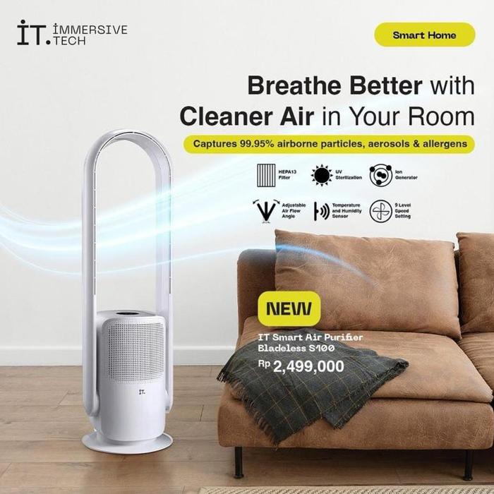 Gambar It Smart Air Purifier Bladeless S100 #Bebasongkir dari Kugaja Store undefined Tokopedia