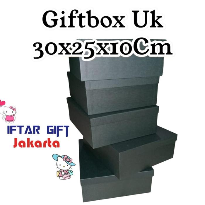 Gambar Gift box/Kotak Kado Hitam Uk 30X25X10CM Kotak hadiah/Hardbox/ Hampers - Merah, Berpita dari IFTAR GIFT JAKARTA undefined Tokopedia