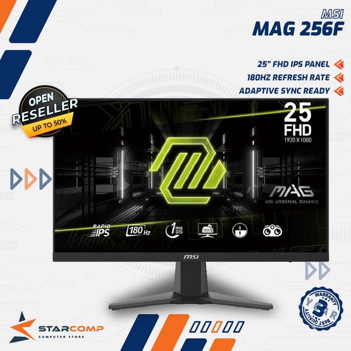 Gambar MSI MAG 256F 25" FHD 180Hz IPS Flat Gaming Monitor LED dari Starcomp Solo undefined Tokopedia