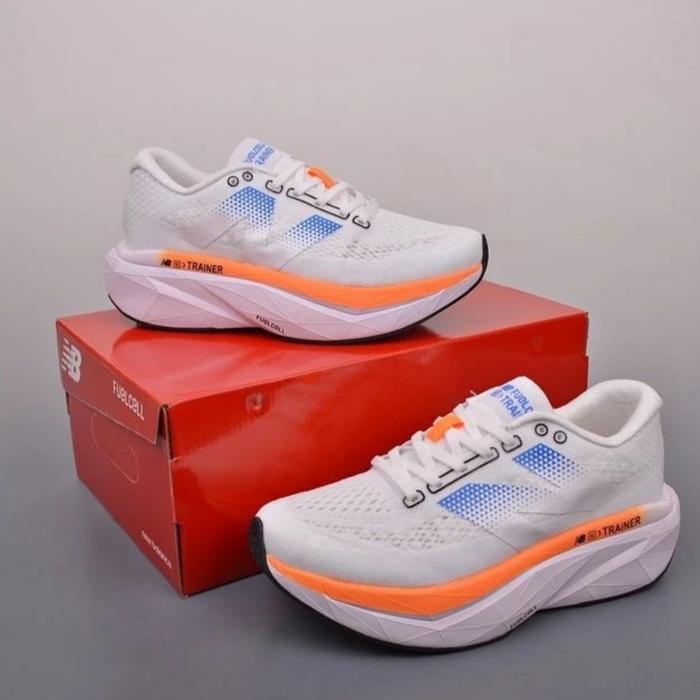 Gambar SEPATU NEW BALANCE FUELCELL SC TRAINER V3 WHITE ORANGE ORIGINAL - WHITE ORANGE, 40 dari BAROKAHSTOREJKT20 undefined Tokopedia