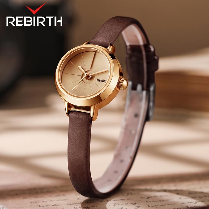 Gambar REBIRTH Jam Tangan Wanita Gaya Korea yang Elegan Tali Kulit Anti Air - Cokelat dari Rebirth Jam Tangan undefined Tokopedia