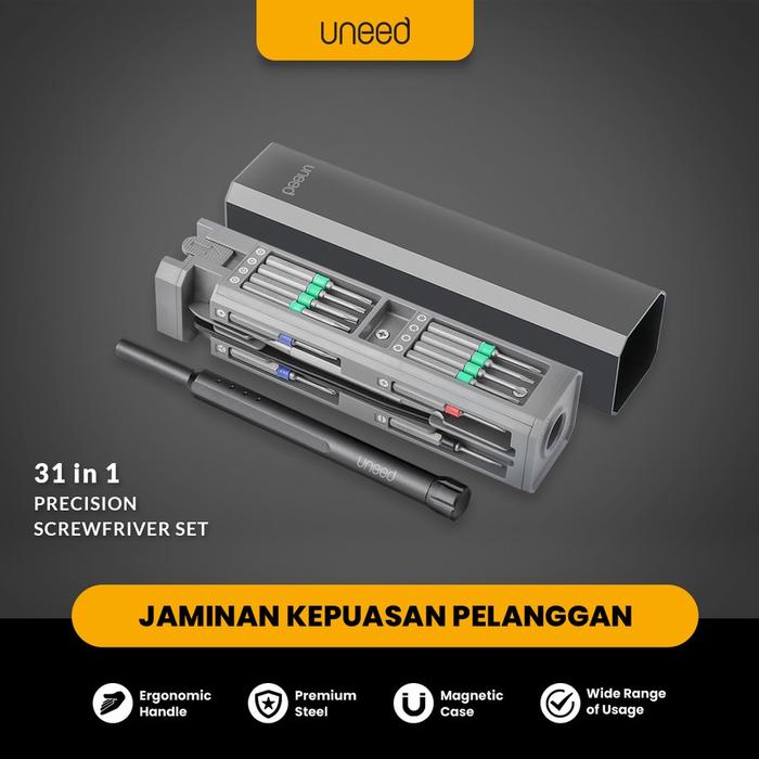 Gambar UNEED Precision Screwdriver Kit 30 Bits Premium Obeng Set - USD603 - USD604 dari specialdealshop undefined Tokopedia
