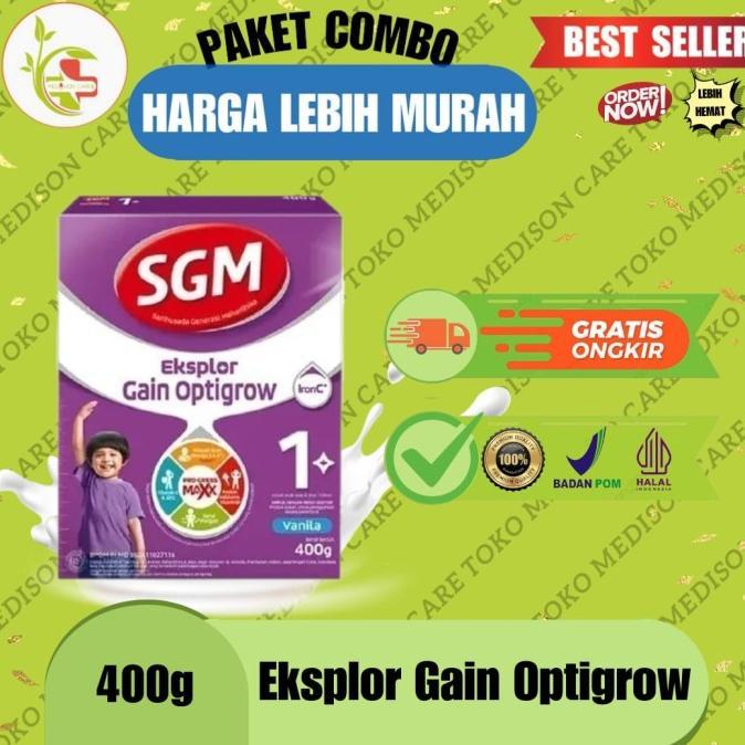 Gambar SGM EKSPLOR gain optigrow | 1+ 400 gr lanjutan - opti 400g 1 pcs dari wissmant id undefined Tokopedia