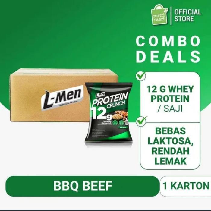 Gambar L-Men Protein Crunch BBQ Beef (20g) | Lmen Nutrimart dari Live.On Official Reseller undefined Tokopedia