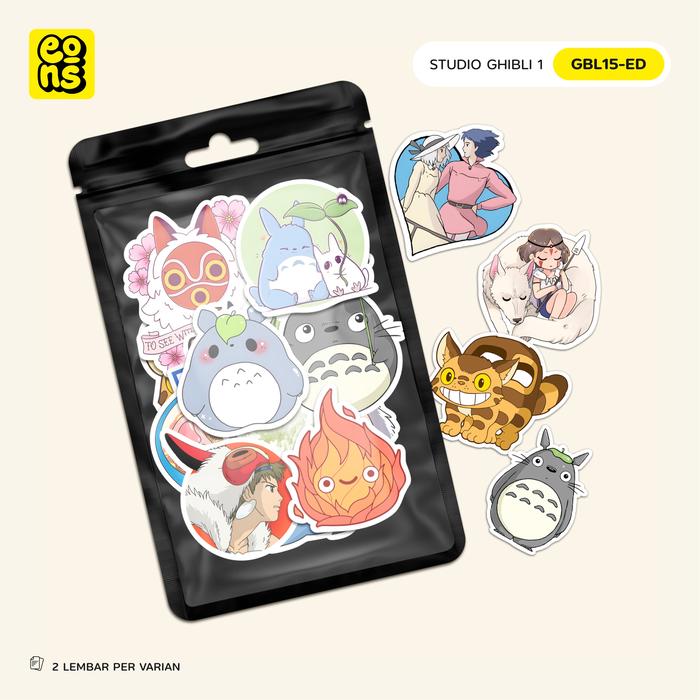 Gambar Stiker Pack Ghibli  Die Cut Paper Vinyl Waterproof Sticker Laptop Diary Notebook Koper Casing Phone - GBL15-ED dari Eons-Co undefined Tokopedia