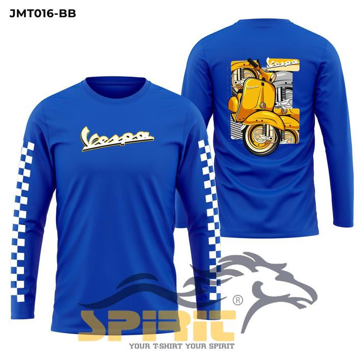 Jual Kaos Vespa Classic Original Baju Lengan Panjang Otomotif