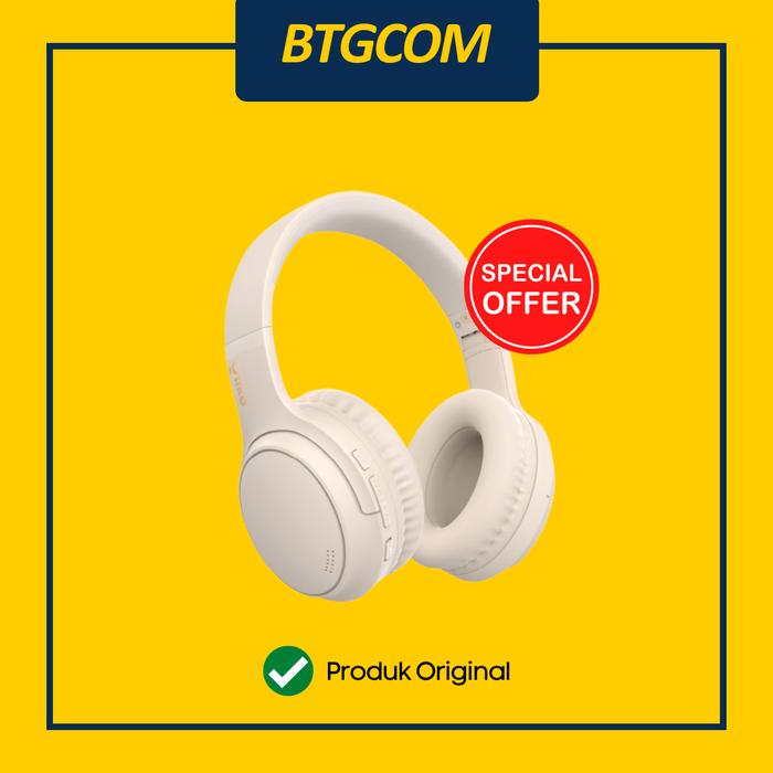 Gambar HEADSET OLIKE H1S TITAN HEADPHONE WIRELESS BLUETOOTH 5.4 + AUDIO JACK 3.5MM HI-FI BASS - Creamy White dari btgcom undefined Tokopedia