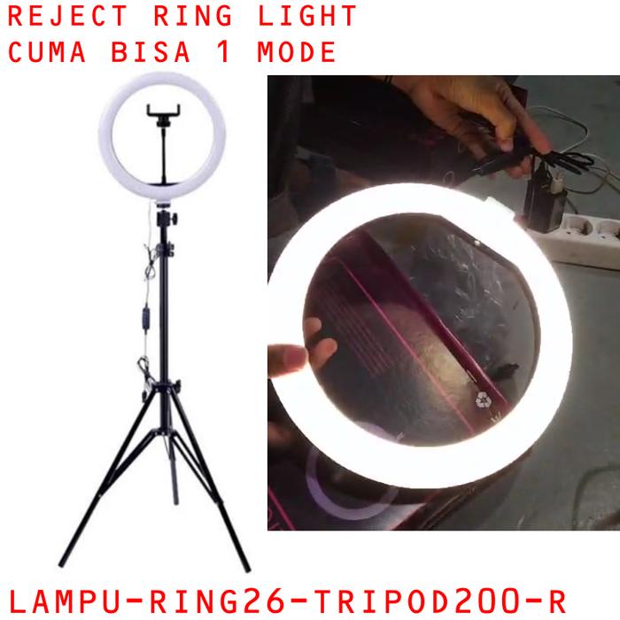 Gambar Paket Tripod 200cm + Lampu Ring Light LED 26cm 10" Selfie Tiktok - LRC - RANDOM-MINUS dari Ciptawarna2000 Home Living undefined Tokopedia