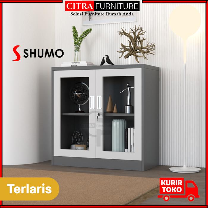 Gambar SHUMO Lemari Hias Pajangan Pendek Kaca Action Figure | Rak Display Gundam Lego | Kabinet Besi Swing Minimalis - GREY, DIRAKIT dari Citra furniture undefined Tokopedia