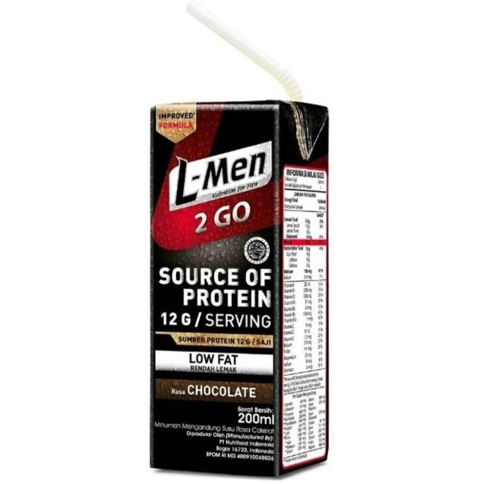 Gambar L-Men Protein 2GO Source Of Protein Chocolate Susu Cair Hi Protein 200 ml dari campurcampurdotcom undefined Tokopedia