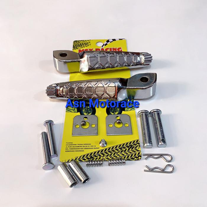 Gambar FOOTSTEP BELAKANG SCOOPY CHROME STEP BELAKANG BEAT FI VARIO 125 VARIO 150 MIO SOUL UNIVERSAL MOTOR - model aprilia dari Asn Motoracing undefined Tokopedia