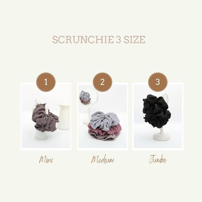 Gambar SCRUNCHIE 3 UKURAN / Cepol Rambut Premium Size Jumbo Medium Mini / - Medium dari zilkalabel undefined Tokopedia