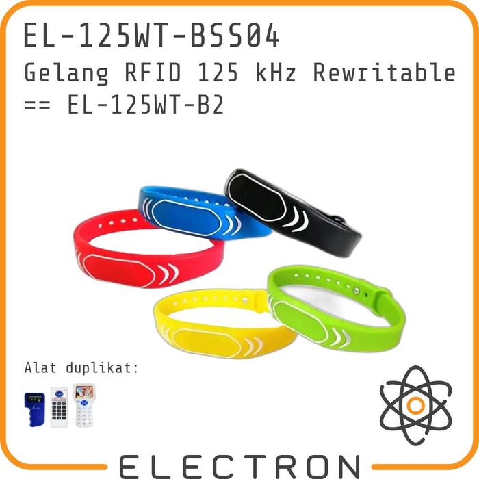 Gambar EL-125WT-B2 Gelang RFID 125kHz Duplicate Bracelet Rewritable Clone Tag dari Electron ID_NEW undefined Tokopedia