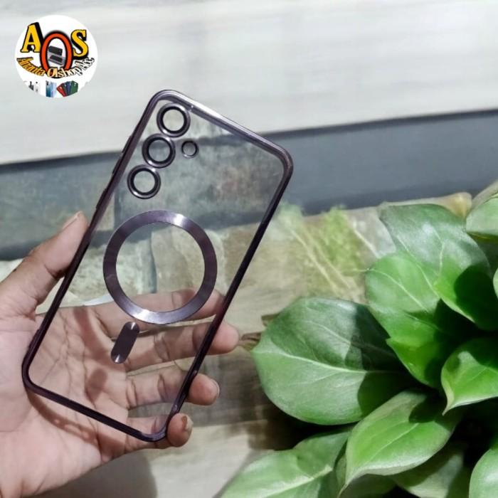 Gambar Samsung Galaxy A05s / A05 Softcase Magsafe Magnetic Casing Cover Wireless Charging Transparan - Purple, A05s dari Ananta Olshop Acc undefined Tokopedia