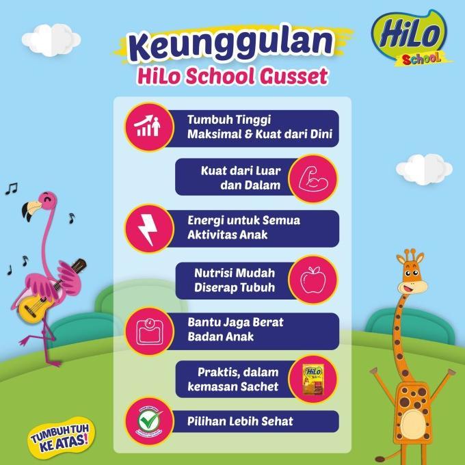 Gambar Terbaru Hilo School Vanilla Gusset 10 Sachet (350Gr) - Susu Tinggi Kalsium Mantap dari BABYB0 undefined Tokopedia