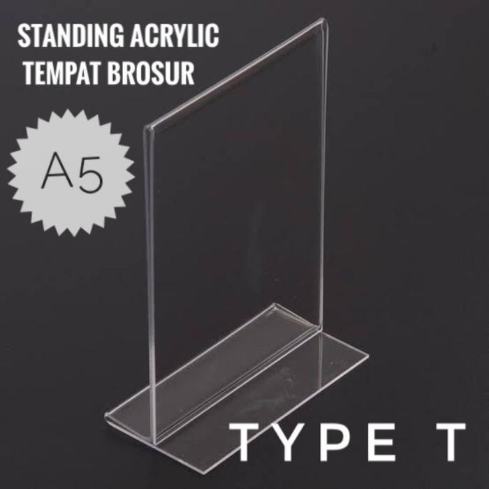 Gambar Tempat Poster Brosur Menu Berdiri Akrilik A5 Standing Acrylic dari KING JIM SHOP OFFICIAL undefined Tokopedia