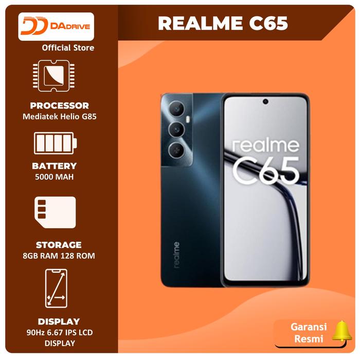 Gambar Realme C65 NFC 8/128 Garansi Resmi Realme Indonesia - BLACK, NON BUNDLE dari Digital Advance undefined Tokopedia