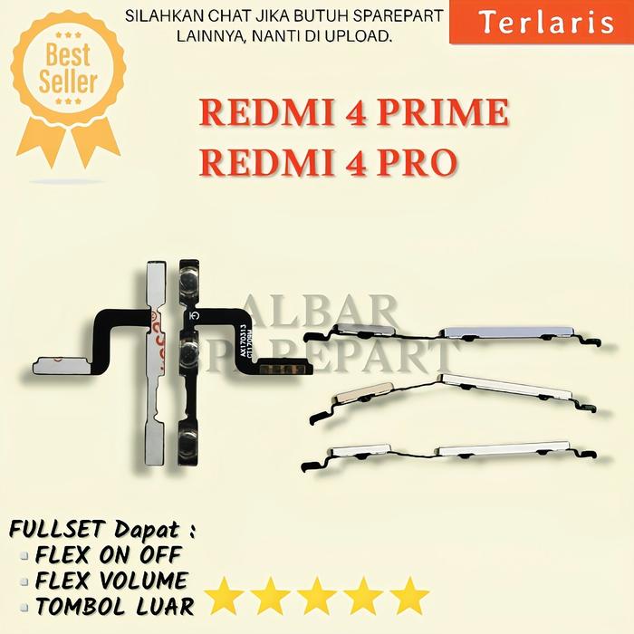 Gambar TOMBOL LUAR XIAOMI REDMI NOTE 3 4 4A 4X PRO PRIME POWER ON OFF VOLUME - 4 PRIME / PRO, FULLSET dari Al-bar undefined Tokopedia