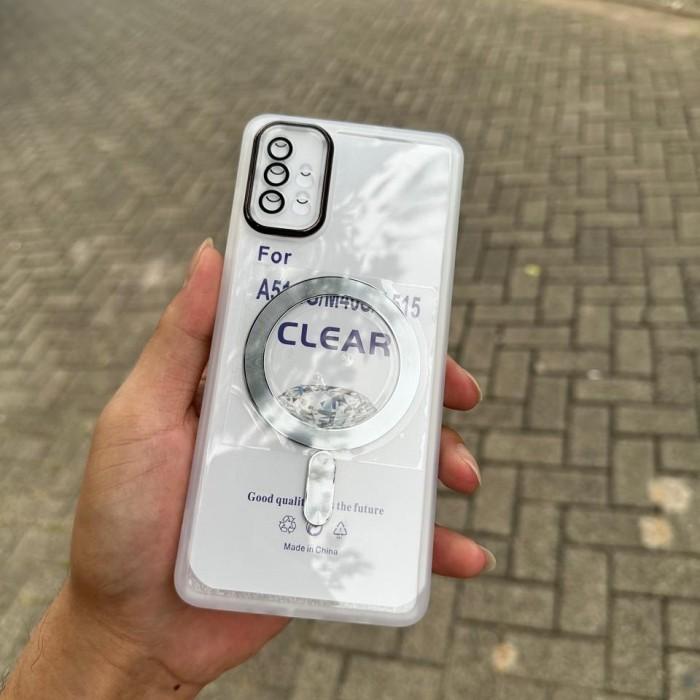 Gambar Case silikon magsafe Samsung Galaxy A71 / A51 magnet plating Clear matte Casing Cover - Putih, A51 dari Lukman prayetno undefined Tokopedia