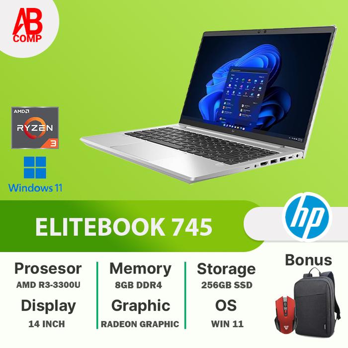 Laptop Hp Elitebook 745 G6 Ryzen 3-3300 8gb 256gb 14inch Win11