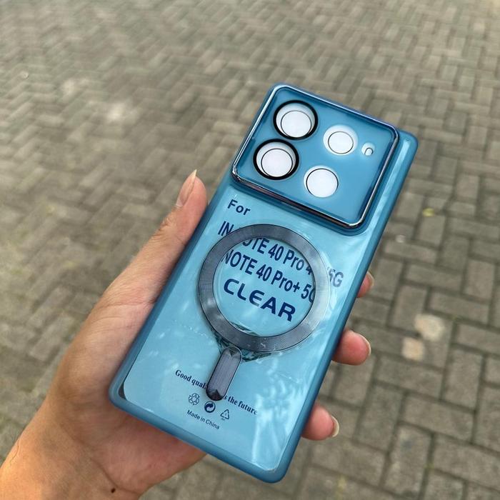 Gambar Case silikon MagSafe Infinix Note 40 PRO+ 5G magnet plating Matte Clear casing cover - Biru, Note 40 Pro+ 5G dari Lukman prayetno undefined Tokopedia