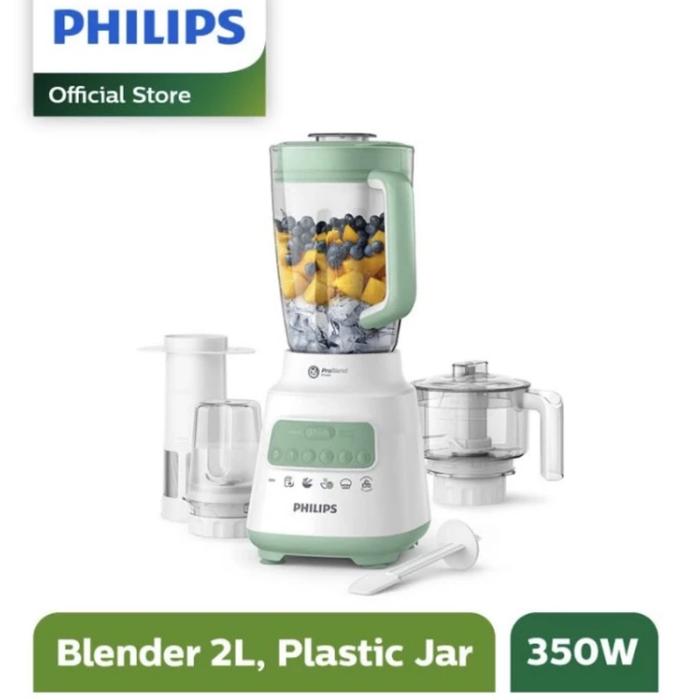 Gambar Philips Blender HR2223 HR 2223 With Chopper 2L Pro Blend - Green, BubbleWrap dari IrawanElektronik undefined Tokopedia