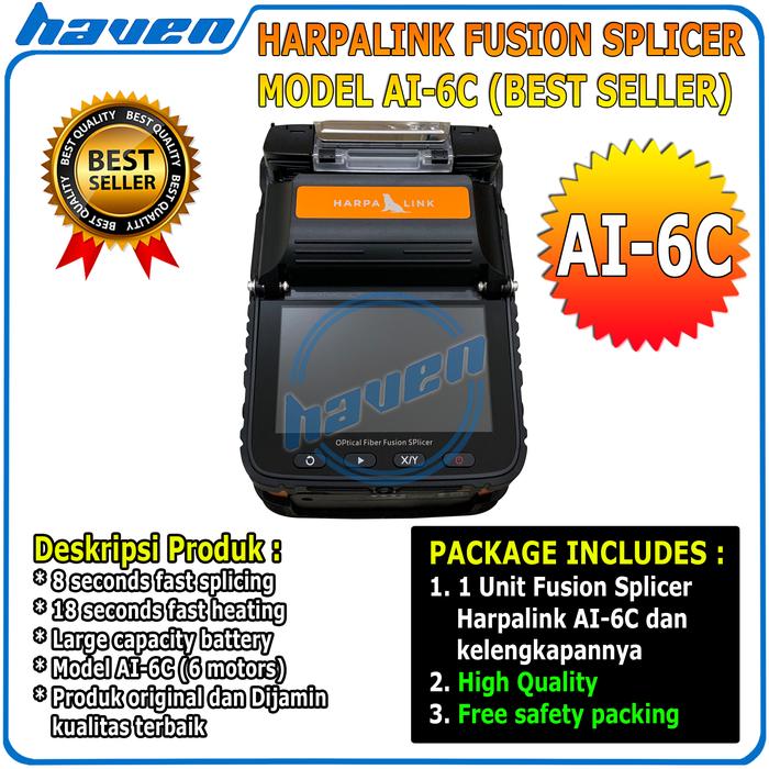 Gambar Fusion Splicer AI6A Fiber Optic Fusion Splicer AI-6A Original AI6 New 6 Motor Harpalink / Ai6a Fusion Splicer Original Splicing Fiber Optik Best Seller Merek Harpalink - AI-6C dari CCTV HAVEN undefined Tokopedia