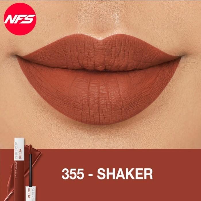 Gambar MAYBELLINE Superstay Matte Ink Liquid Lipstick-Transferproof-Waterproof-Pigmented Lip Cream/Tint Long Lasting-Super Stay-Crayon/Teddy/Vinyl-Music Edition/Limited - 355-SHAKER dari NFS Shop Tokopedia undefined Tokopedia