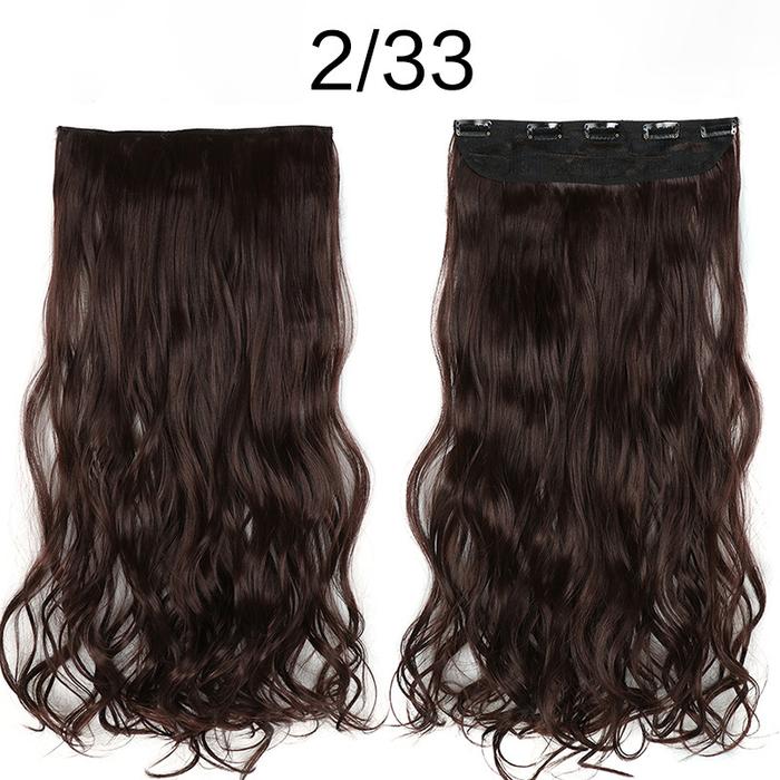 Gambar half wig curly daily natural big layer hair clip hair clip wavy - DARK BROWN dari e.cos undefined Tokopedia