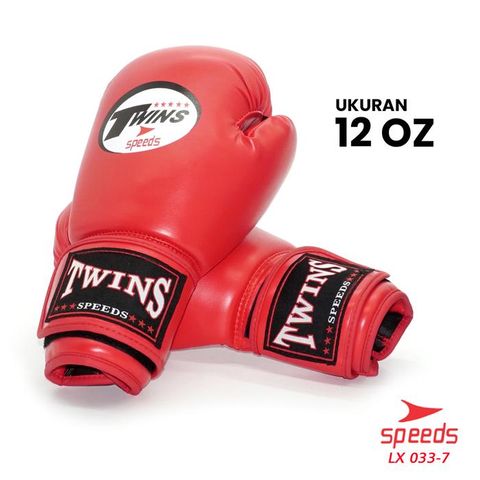 Gambar Boxing Gloves Sarung Tinju Twins MMA Muay Thai 033-7 - MERAH 12 OZ dari Calary Toys undefined Tokopedia
