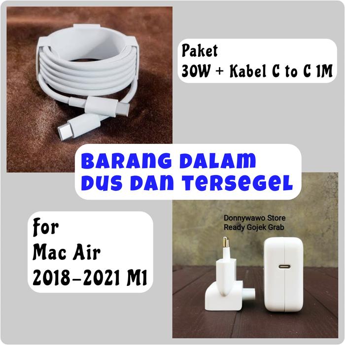 Jual PAKETAN Charger untuk New Macbook Air 2018 30W 30 Watt Kabel