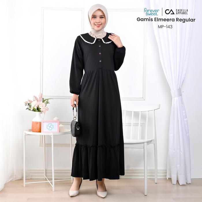 Gambar Casella x Forever Sweet Gamis & One Set Wanita - Tunik Black, All Size dari Casella Apparel undefined Tokopedia