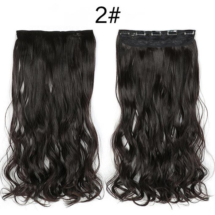 Gambar half wig curly daily natural big layer hair clip hair clip wavy - BLACK BROWN dari e.cos undefined Tokopedia