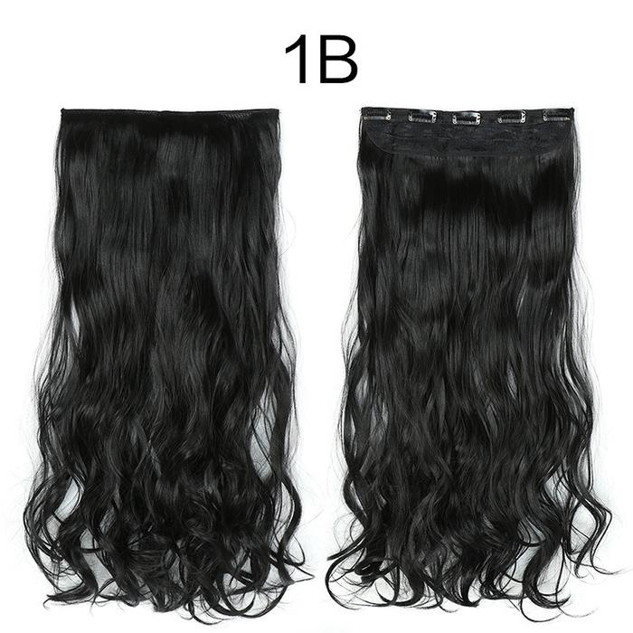 Gambar half wig curly daily natural big layer hair clip hair clip wavy - BLACK dari e.cos undefined Tokopedia
