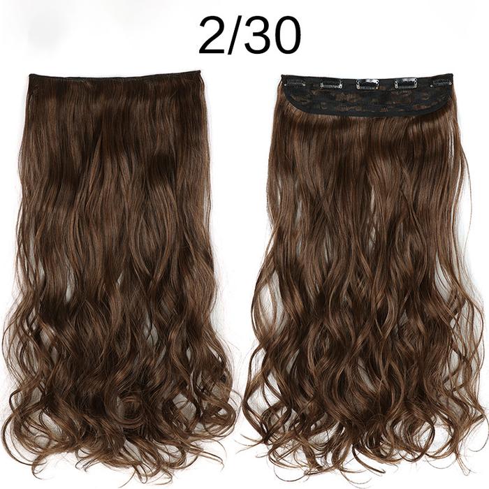 Gambar half wig curly daily natural big layer hair clip hair clip wavy - LIGHT BROWN dari e.cos undefined Tokopedia