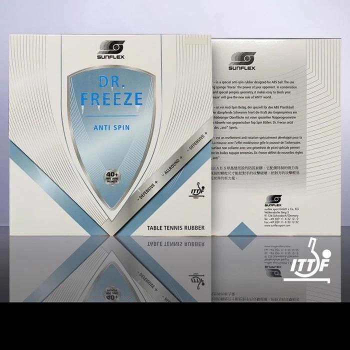 Gambar SUNFLEX DR. FREEZE ANTI SPIN KARET PINGPONG TENIS MEJA ORIGINAL - Hitam dari SADEWA SPORTS undefined Tokopedia